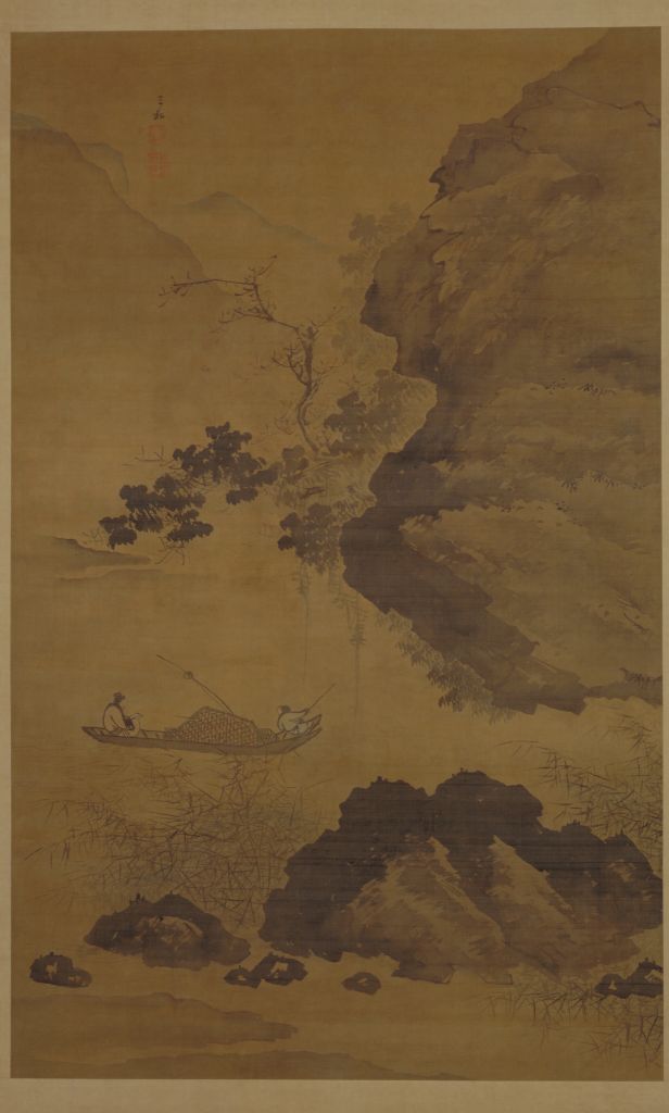 图片[1]-Jiang Song’s fishing boat reading map axis-China Archive